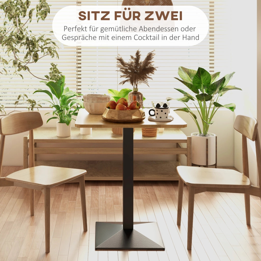 Tavolo da pranzo quadrato ¨C Xylo ¨C 2 persone legno metallo 70x70x75 cm marrone