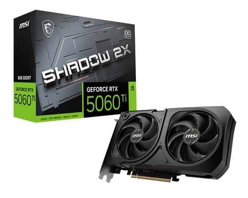 Msi vga ge force rtx 5060 ti, rtx 5060 ti 8g shadow 2x oc plus  bulk, 8gb gddr7, hdmi/dp*3, atx, dual fan, bulk - RTX 5060 TI 8G SHADOW 2X OC PLUS BULK