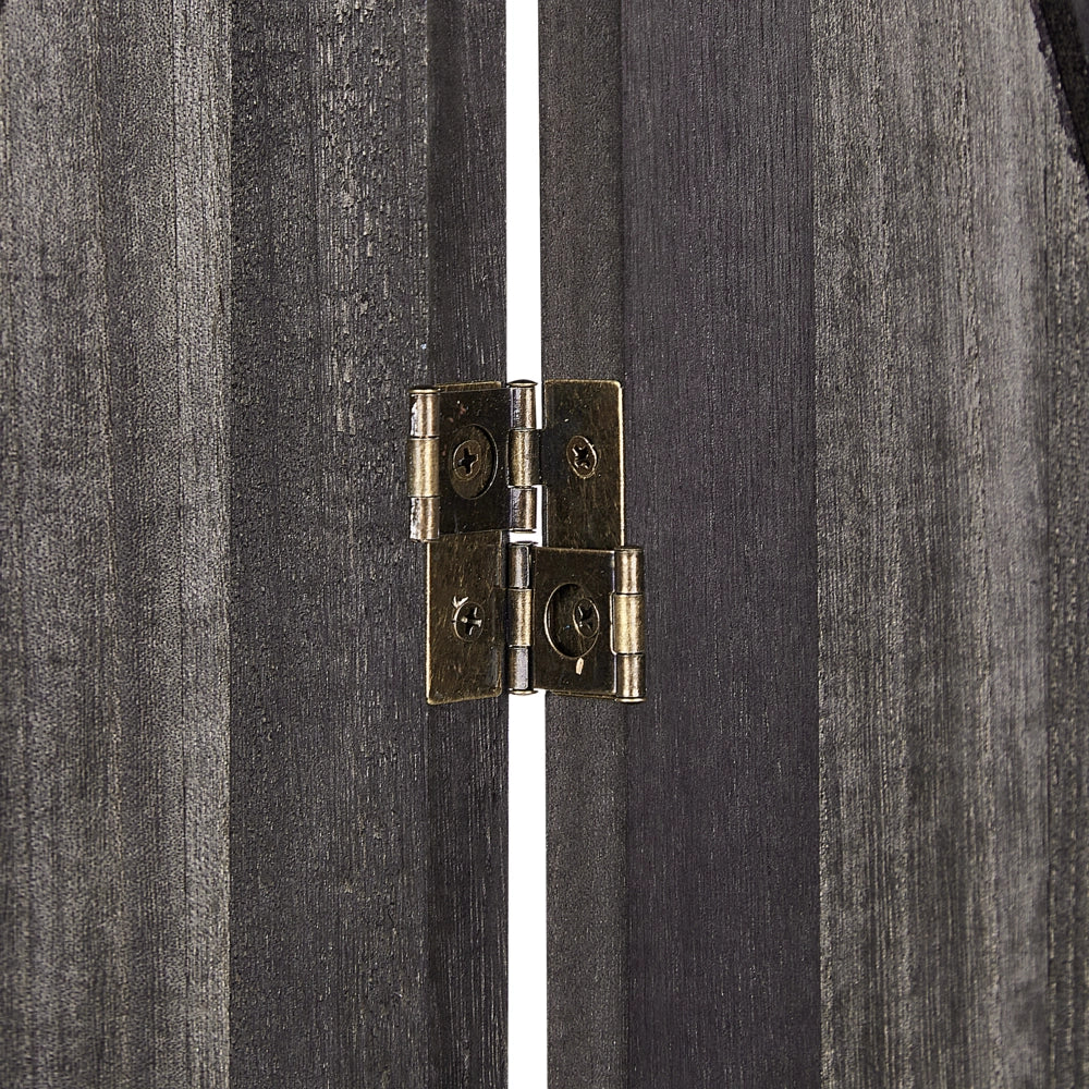 Divisorio per ambienti in legno compensato di legno Paulownia nero 4 pannelli pieghevoli schermo decorativo divisorio