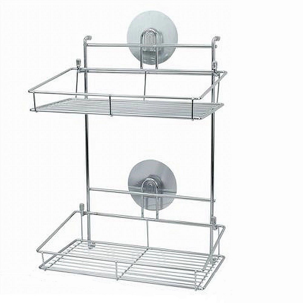 Trade Shop - Mensola Rettangolare Portaoggetti 2 Ripiani Montaggio Parete Con Biadesivo 79848 -
