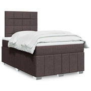 Giroletto a Molle con Materasso Marrone Scuro 120x190cm Tessuto 3291610