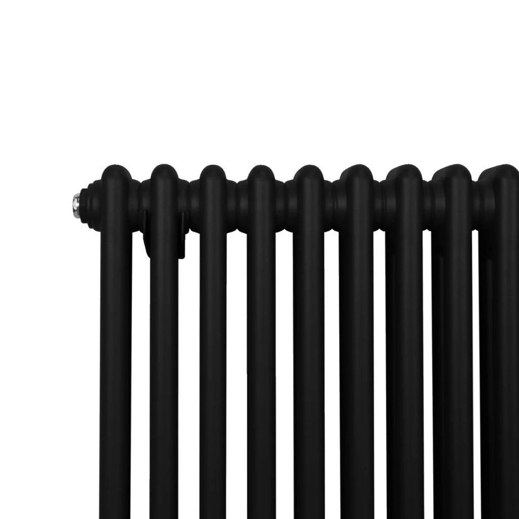 Termosifone Radiatore a 2 colonne per riscaldamento centralizzato orizzontale Nero 30x83cm