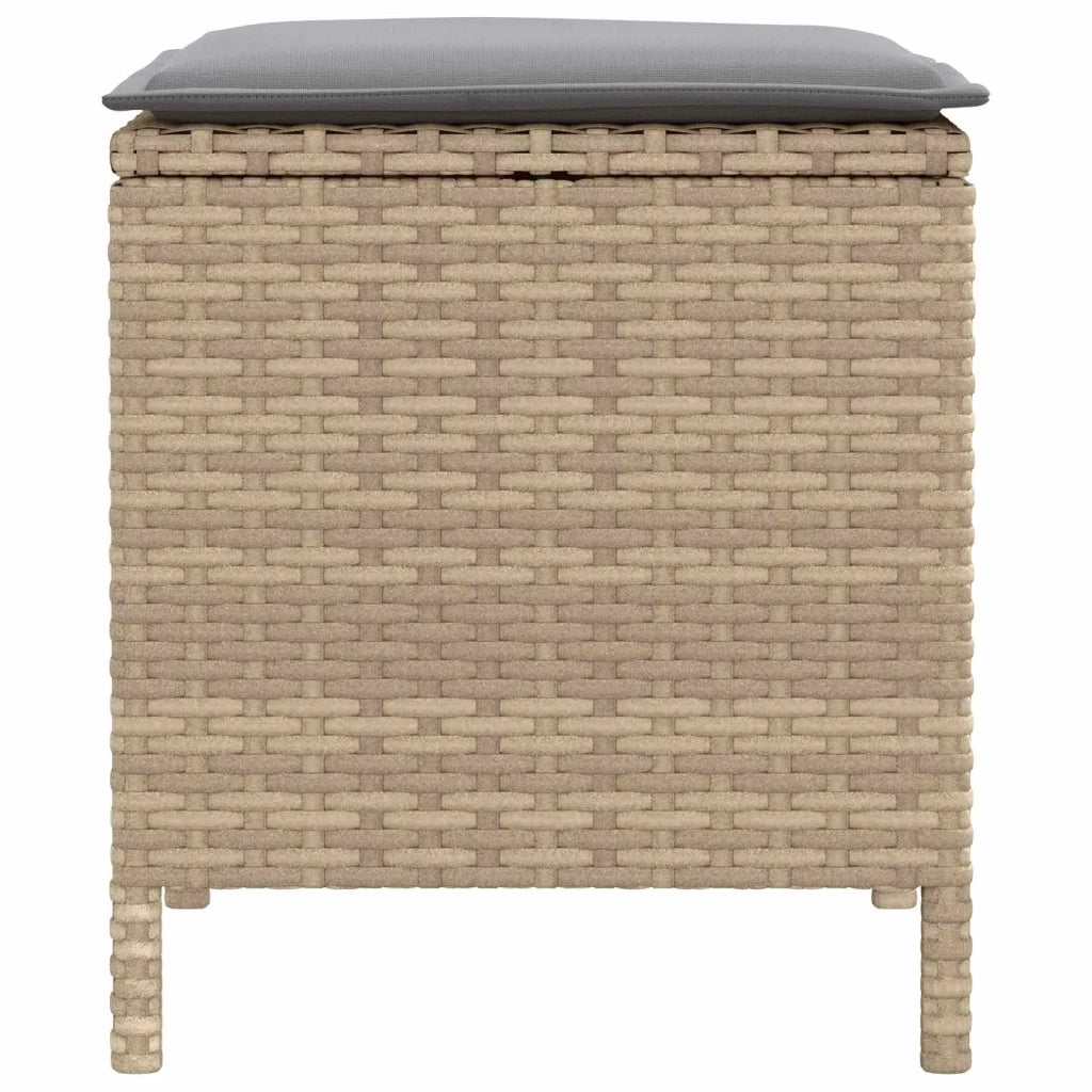 Poggiapiedi da Giardino 2 Pezzo Beige e Grigio Chiaro 42025386