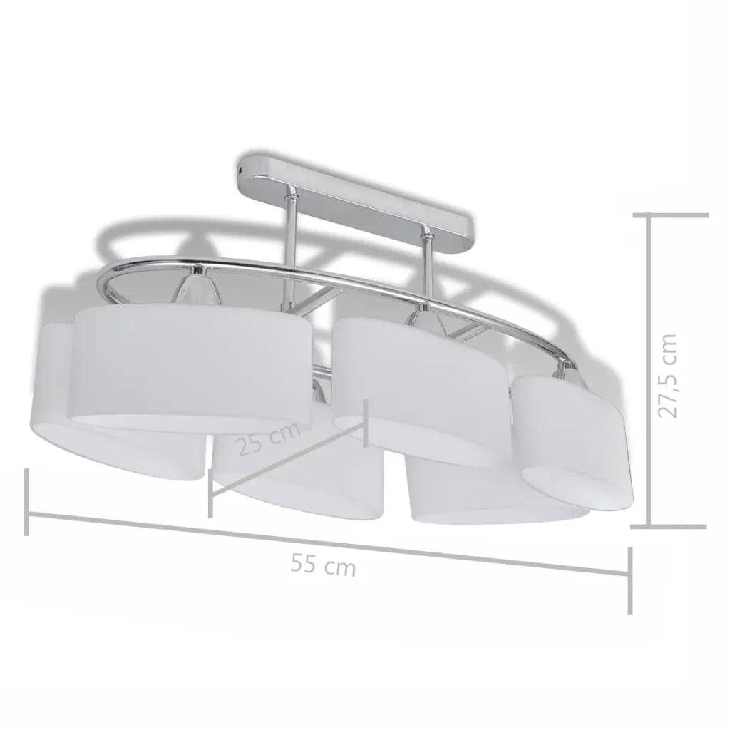 Lampade da Soffitto Ellissoidali 4 pz Paralume in Vetro E14 CFW5800608