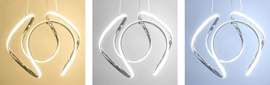 Lampada Da Soffitto Pensile Moderno Led Gold + Pilot Cromo App386-cp