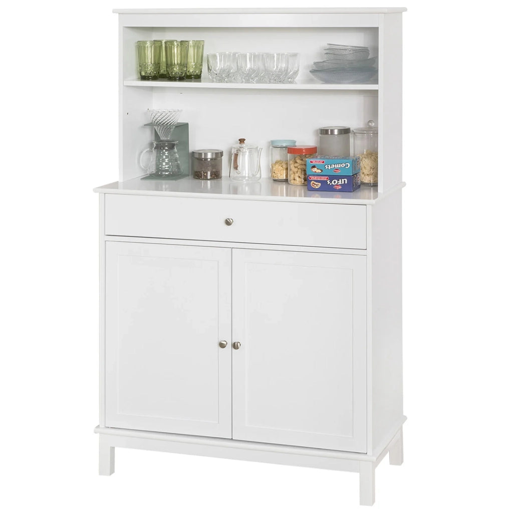 Mobile Cucina salvaspazio Credenza con vetrina Bianco L90*P40*A148 cm, FSB26-W