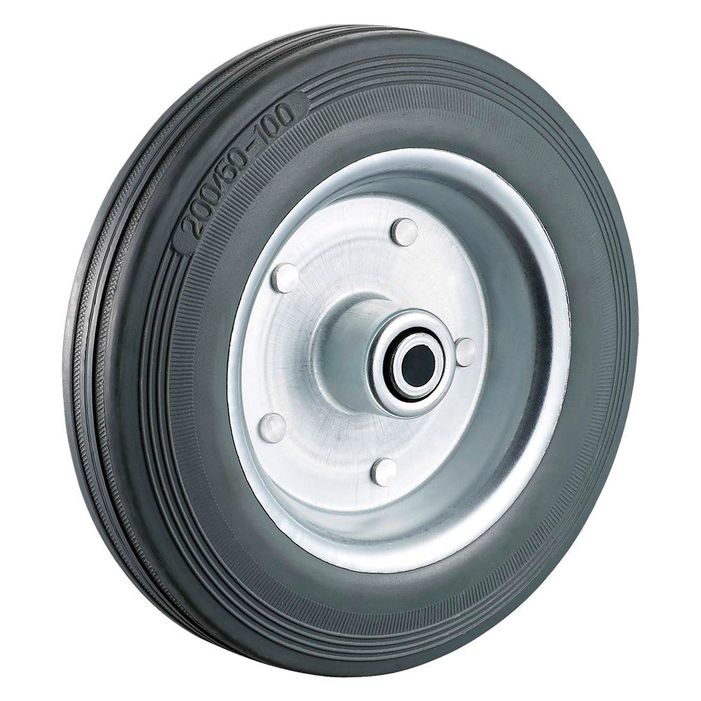 RUOTA PER CARRELLI ÃE¸ mm 200 - foro ÃE¸ mm 14 - capacitÃE kg 120  - UNIKO