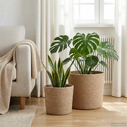 Set di Vasi per Piante 2 pcs Naturale Ø 28 x 28 cm
