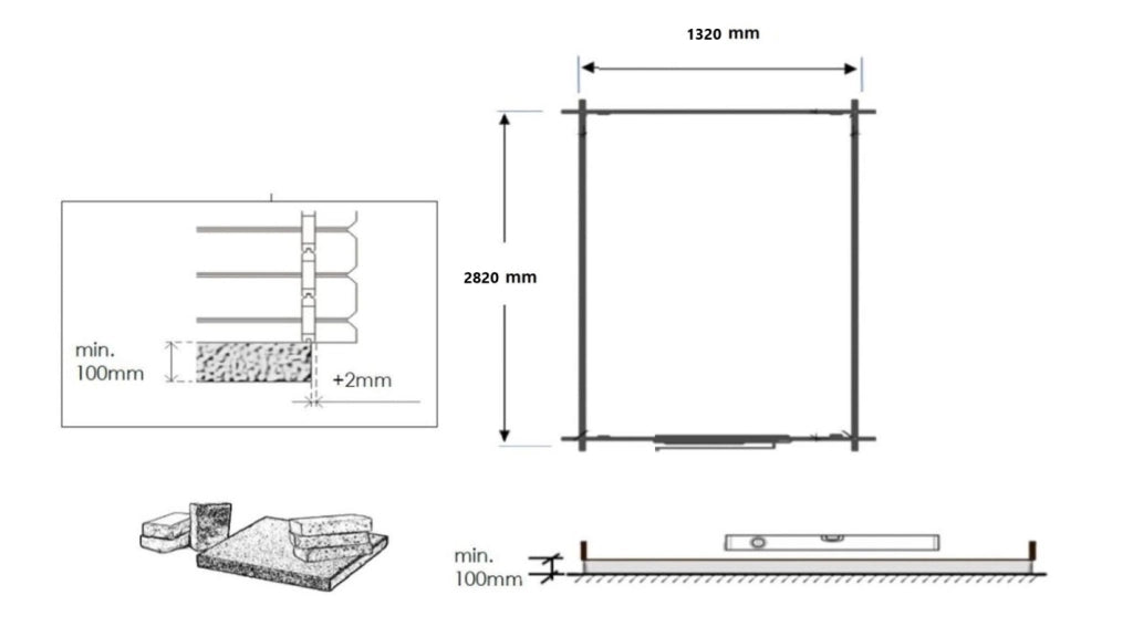 Casetta da giardino in legno – 1.5x3 m con estensione 4x2.76 m - 15.56 m² - DOM673+DOS194 - ALTANKA