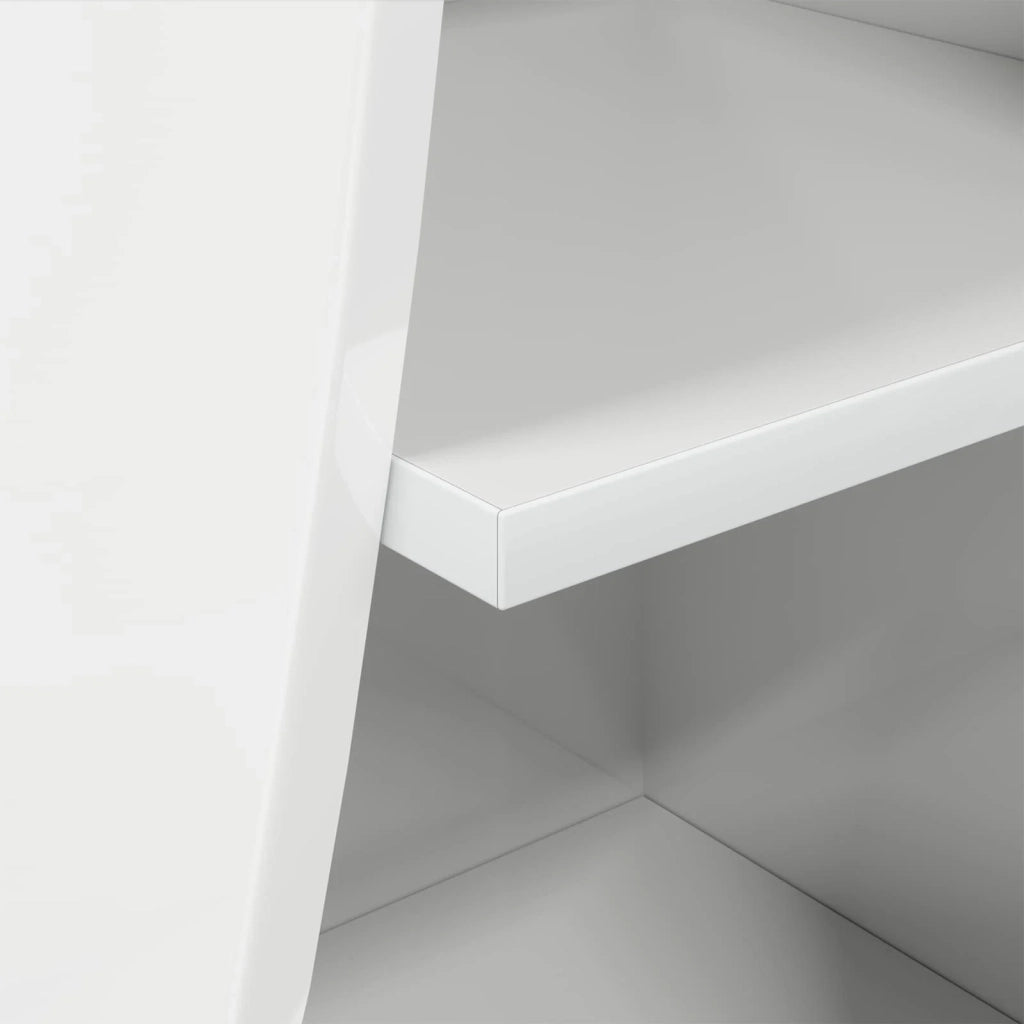 Mobile angolare 32x32x102cm Legno ingegnerizzato Bianco Lucido 889859