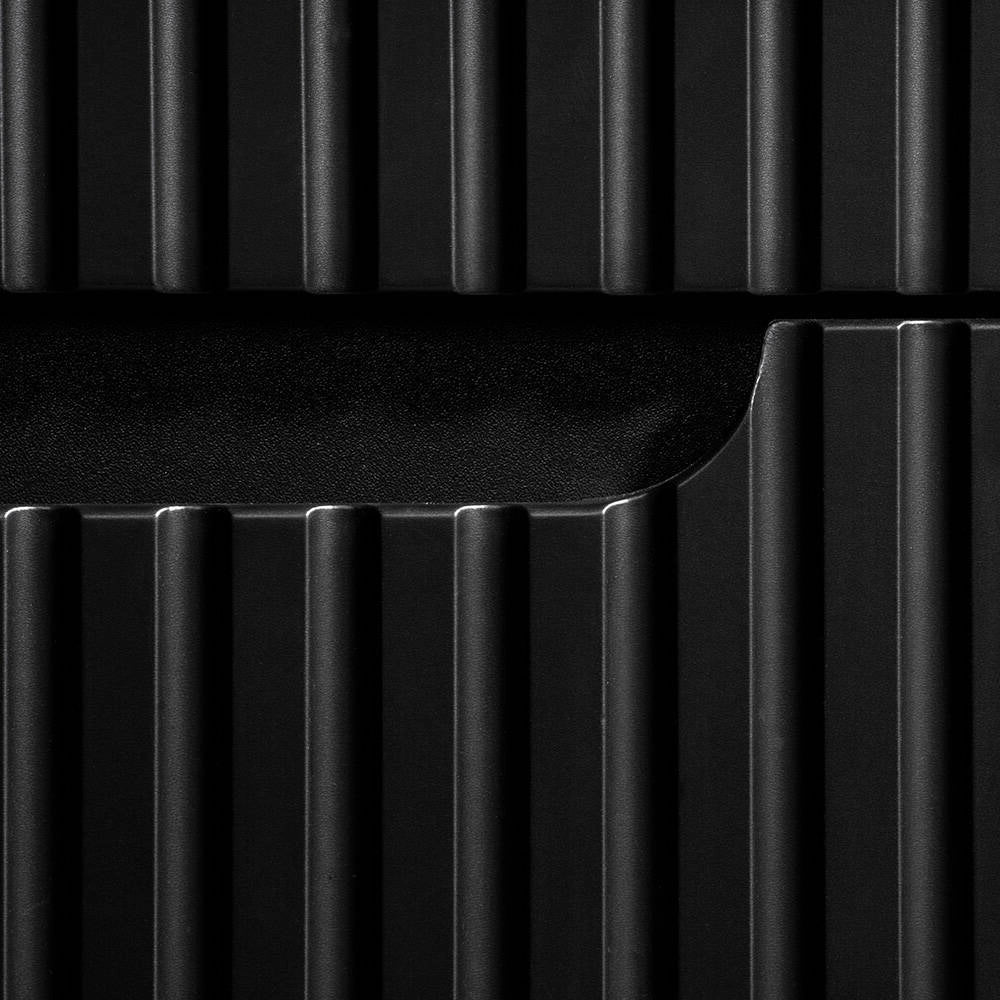 Mobile bagno con 1 anta - 30 x 60 x 40 cm scanalato nero 03_0009943