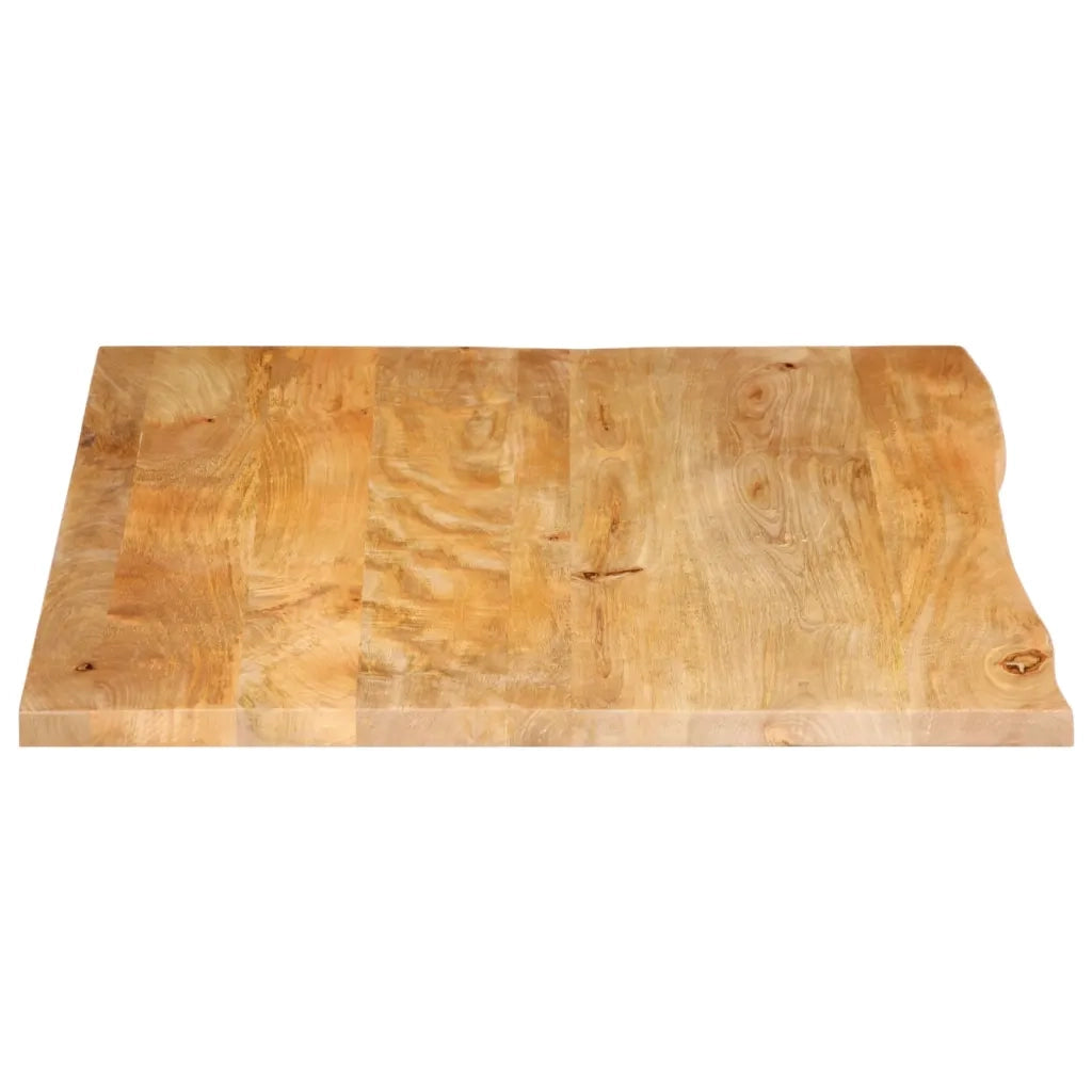 Piano Tavolo Bordi Vivi 90x80x3,8 cm in Legno Massello di Mango 370507