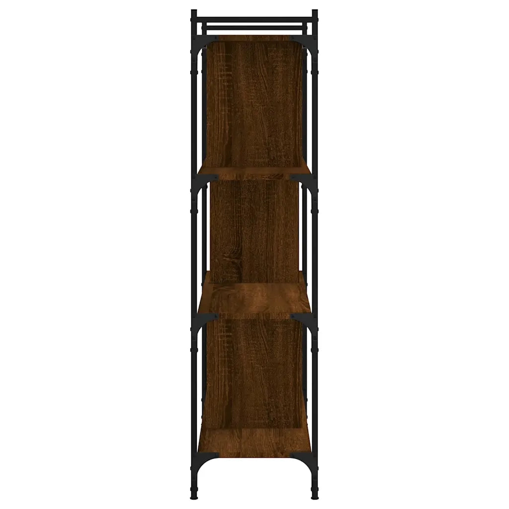 Libreria Rovere Marrone 4 Ripiani 76x32x123cm Legno Multistrato 833939