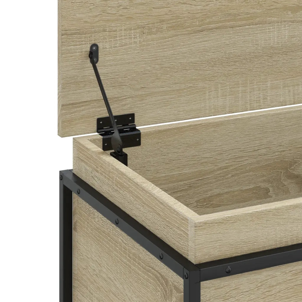 vidaXL Contenitore con Coperchio Rovere Sonoma 100x40x51,5 Truciolato