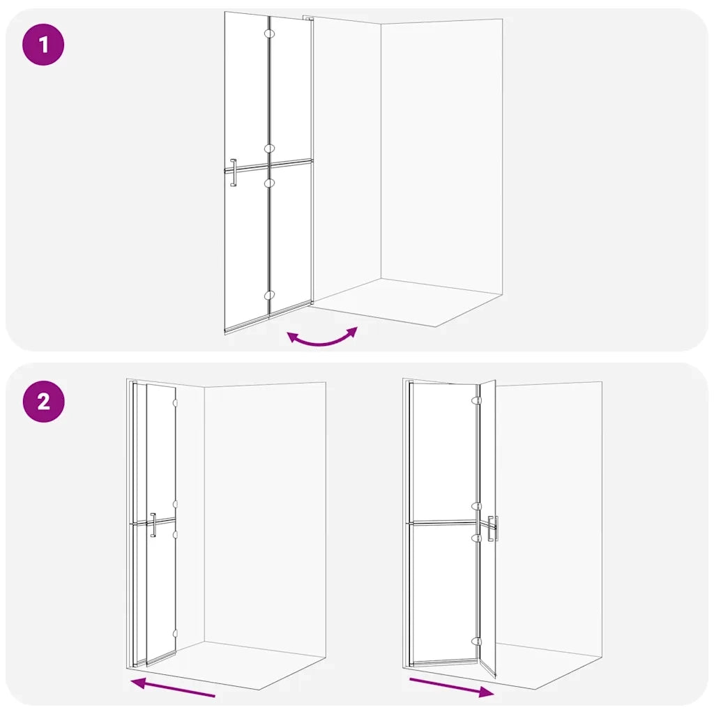 Parete doccia walk-in Oro 90 x 6.5 x 190 cm CFW1234677