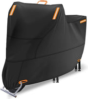 CopriMotor 600D Oxford - Copertura Acquatica per Motocicletta - Con Ganci, Fessure di Scarico e Strisce Riflettenti - Materiale Nano - 1 Maniglia - Tasca di Ripiegamento - Dimensioni M (190 x 90 x 100 cm) CopriMotor