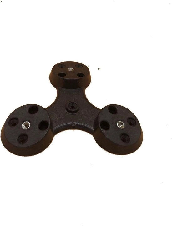 Montaggio per tavoli e mensole con gambe inclinate e rettilinee - adatto per diversi mobili (1 x nero, 15° inclinato)