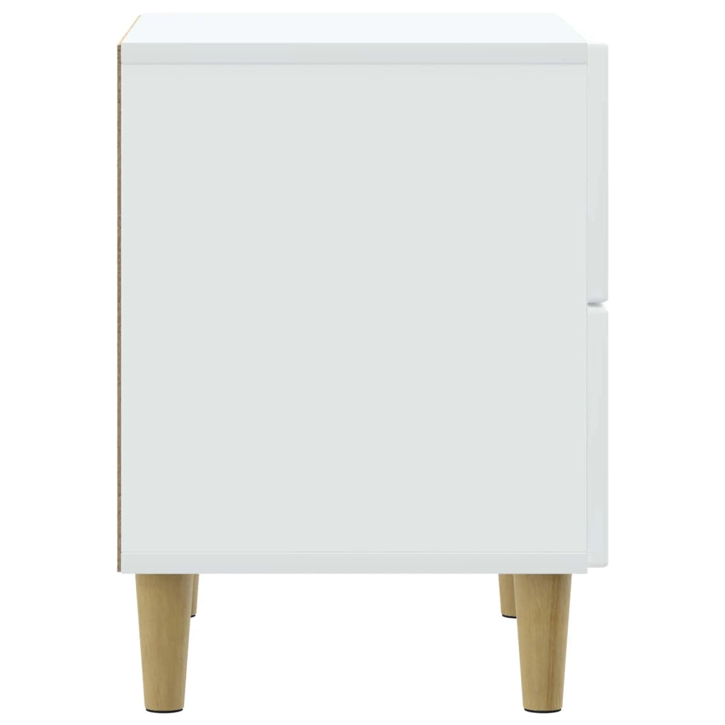 Set di 2 Comodini | Armadio da Notte | Mobiletto da notte con cassetto Bianco 43 x 34,5 x 48 cm