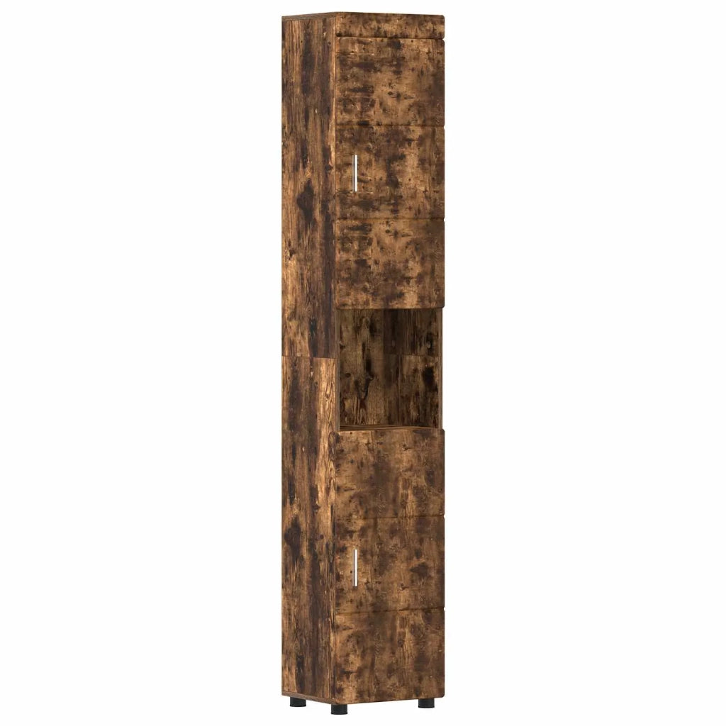 Set di Armadi da Bagno TULUM Rovere fumé 37 x 31,5 x 203 cm