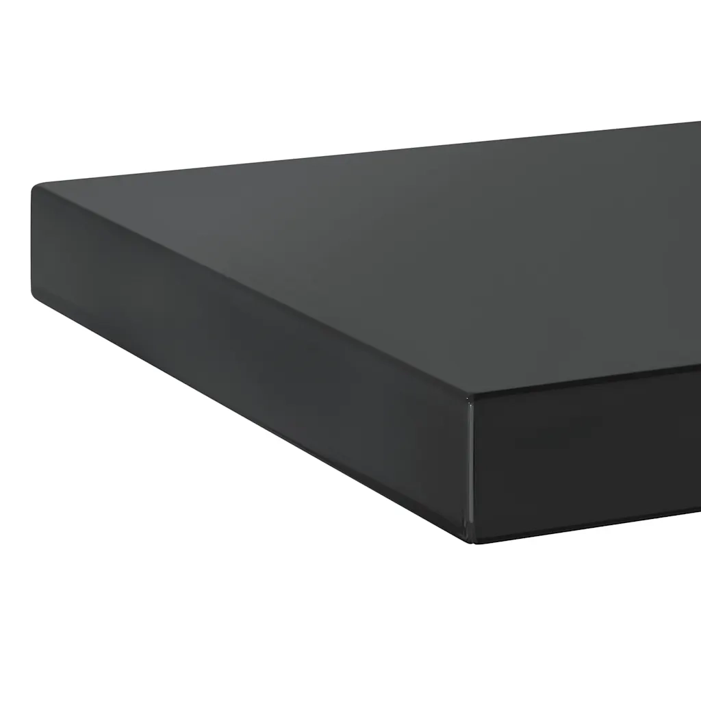 Mensole a Muro 2 pz 50x23,5 cm Nero in Acciaio Inossidabile 30295