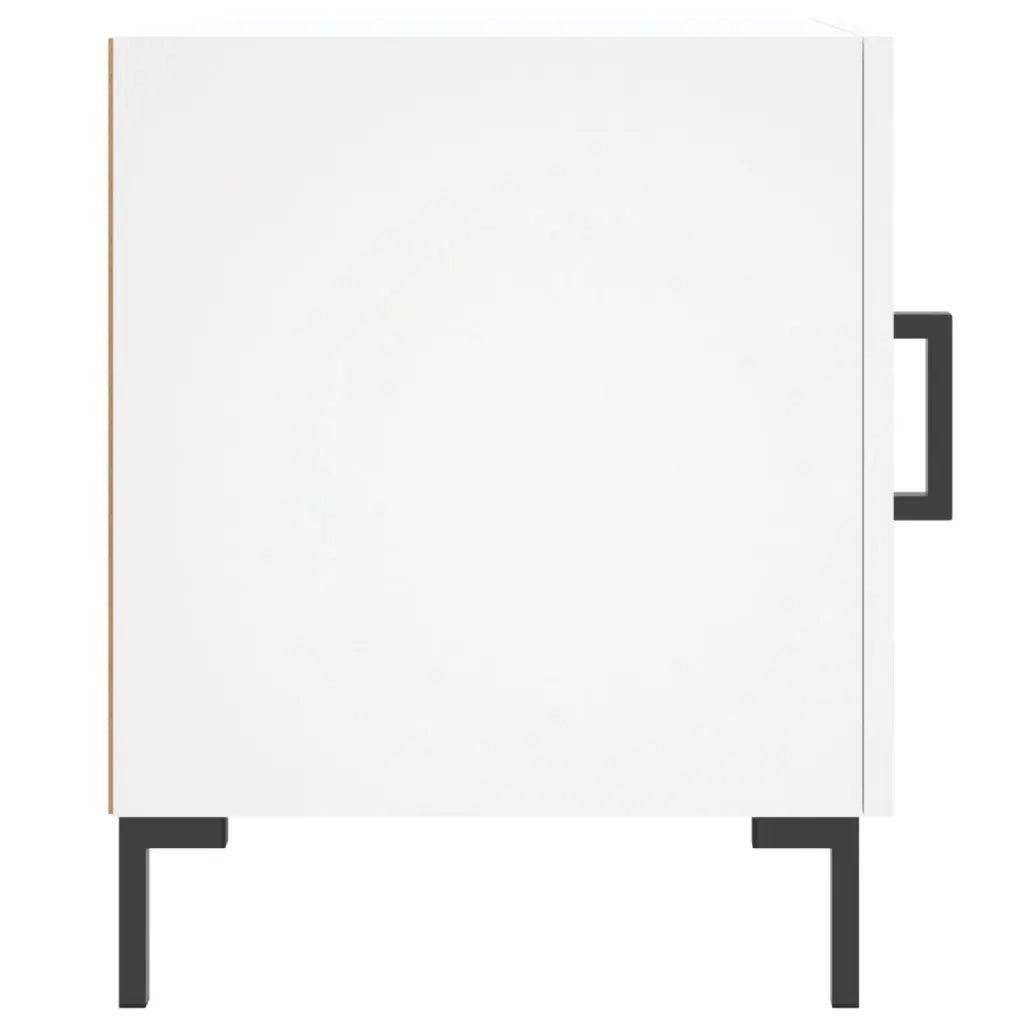 Comodino-Tavolino da notte Bianco 40x40x50 cm in Legno Multistrato 583007