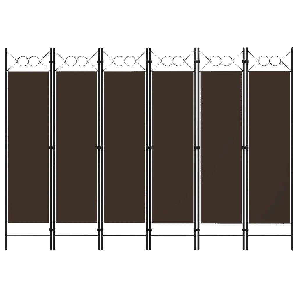 Paravento a 6 Pannelli Marrone 240x180 cm cod mxl 76943