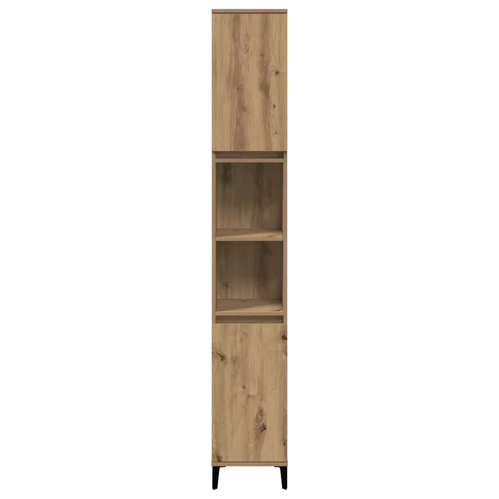 Armadietto Bagno Rovere 30x30x190 cm Legno Multistrato