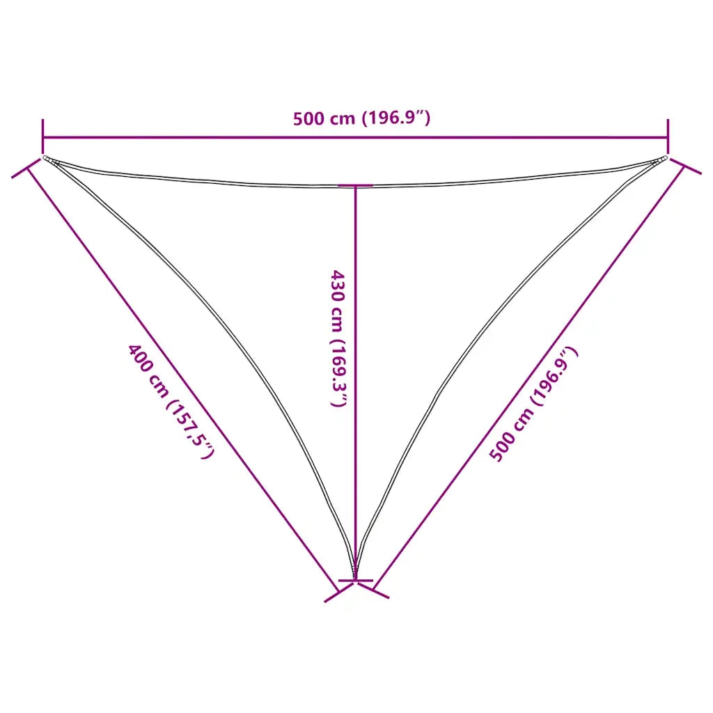 Parasole a Vela Oxford Triangolare 4x5x5 m Blu 135564