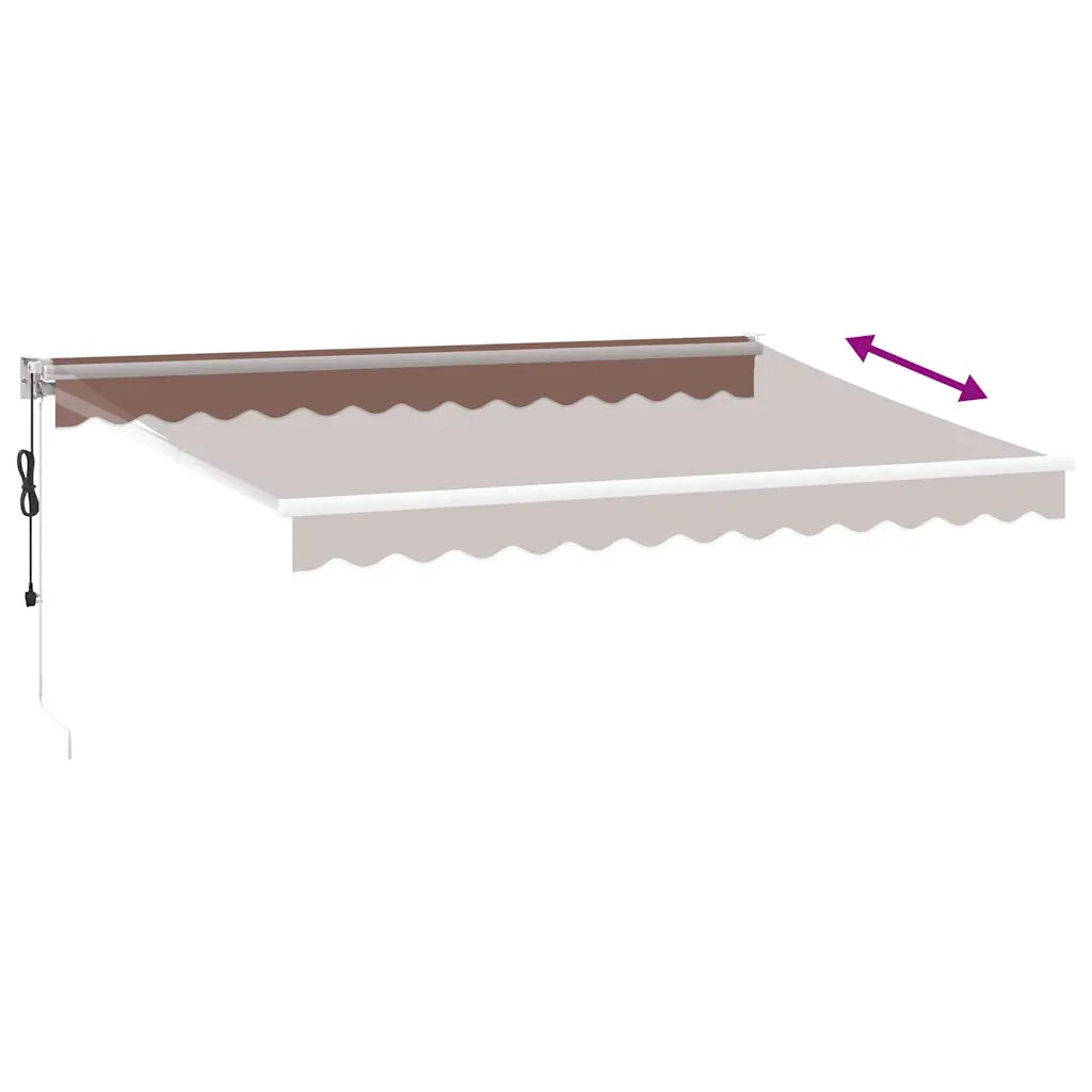 Tenda da Sole Retrattile-Tenda parasole per Patio Automatica Marrone 350x250 cm 590784