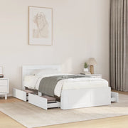Giroletto con Testiera senza Materasso Bianco 100x200 cm 3295576