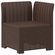 Divano da Giardino a 1 Posto Aspetto Rattan PP Marrone 8011813
