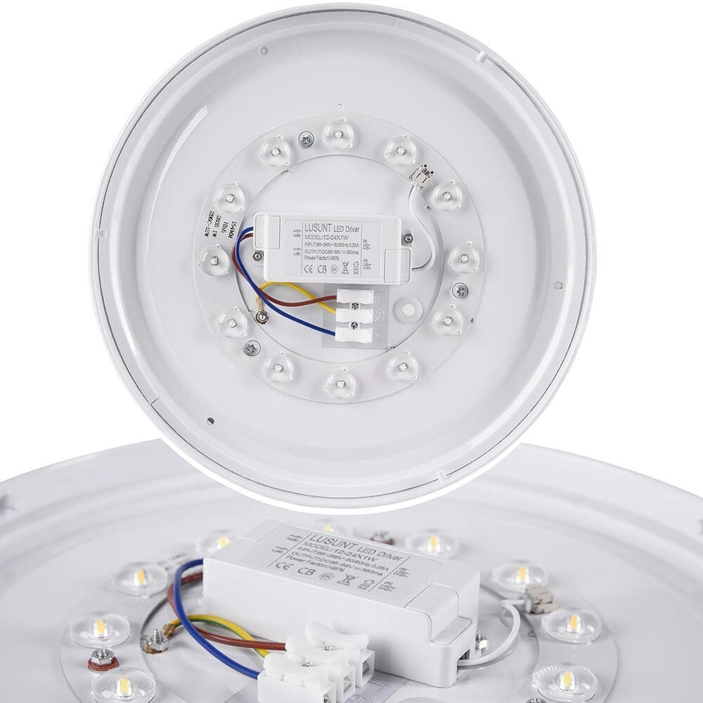 Plafoniera LED Rotonda 12W Luce Bianca 4000K Naturale Lampada Soffitto 29,5cm