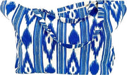 Borsa da spiaggia grande con disegno Azteco - Blu/bianco - 65 x 40 cm - Borsa a spalla per adulti - 40 L - Borsa da bagno, shopper, borsa da spiaggia, borsa per la spesa - Grande capacità - Borsa XXL con motivo mediterraneo - Interno in tessuto