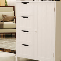 ARMADIO SCAFFALE COMÒ BAGNO INGRESSO 3 CASSETTI BIANCO ALTEZZA 80 CM