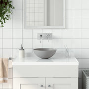 Lavandino da Bagno-Lavabo-Lavello in Ceramica Grigio Chiaro Rotondo