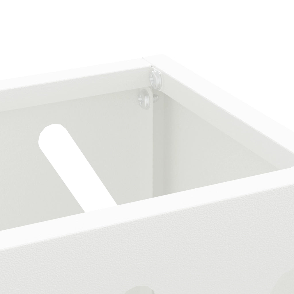 Portaombrelli Bianco Metallo Compatto Intarsi decorativi
