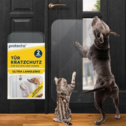 Protezione 2-pack 75x50 cm per porte di protezione da graffi - Protezione da graffi per animali domestici ultrasterile - Facile da installare - Protezione da graffi per animali domestici trasparente per mobili, porte finestre, porte balconi