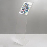 Leggio in plexi con base a L da 8mm ad una tasca f.to A4 verticale - Non personalizzato