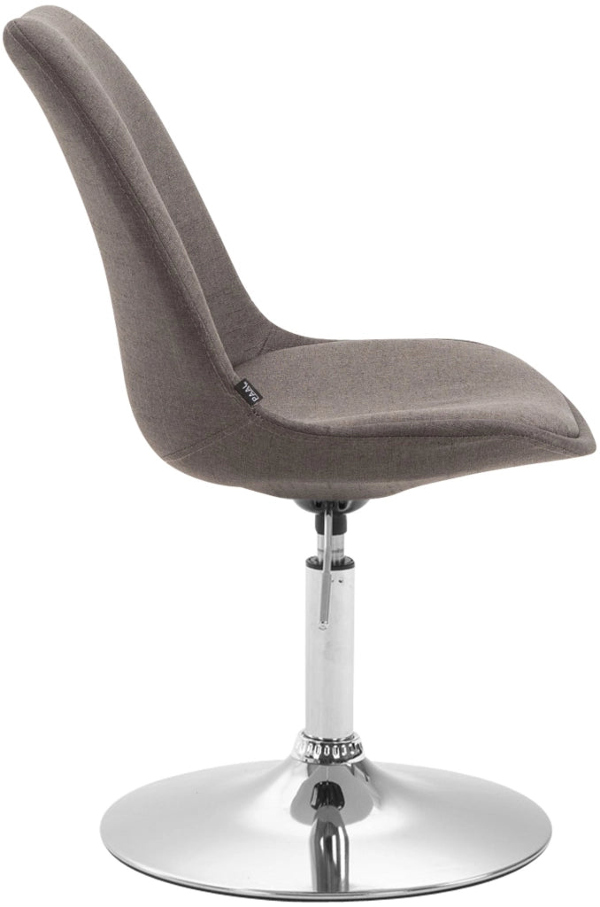 Sedia da pranzo MAVERICK in tessuto grigio scuro,cromo