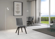 Sedia 52x52x87 cm Trudy gambe Antracite in Similpelle Grigio