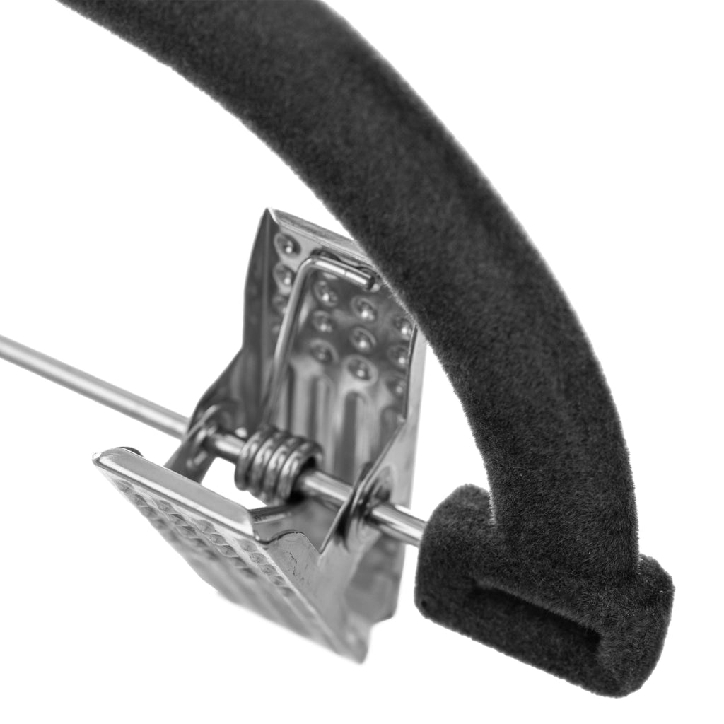 Grucce appendiabiti KADAX con clip per armadio, modello Loft, effetto floccato, 3 pezzi