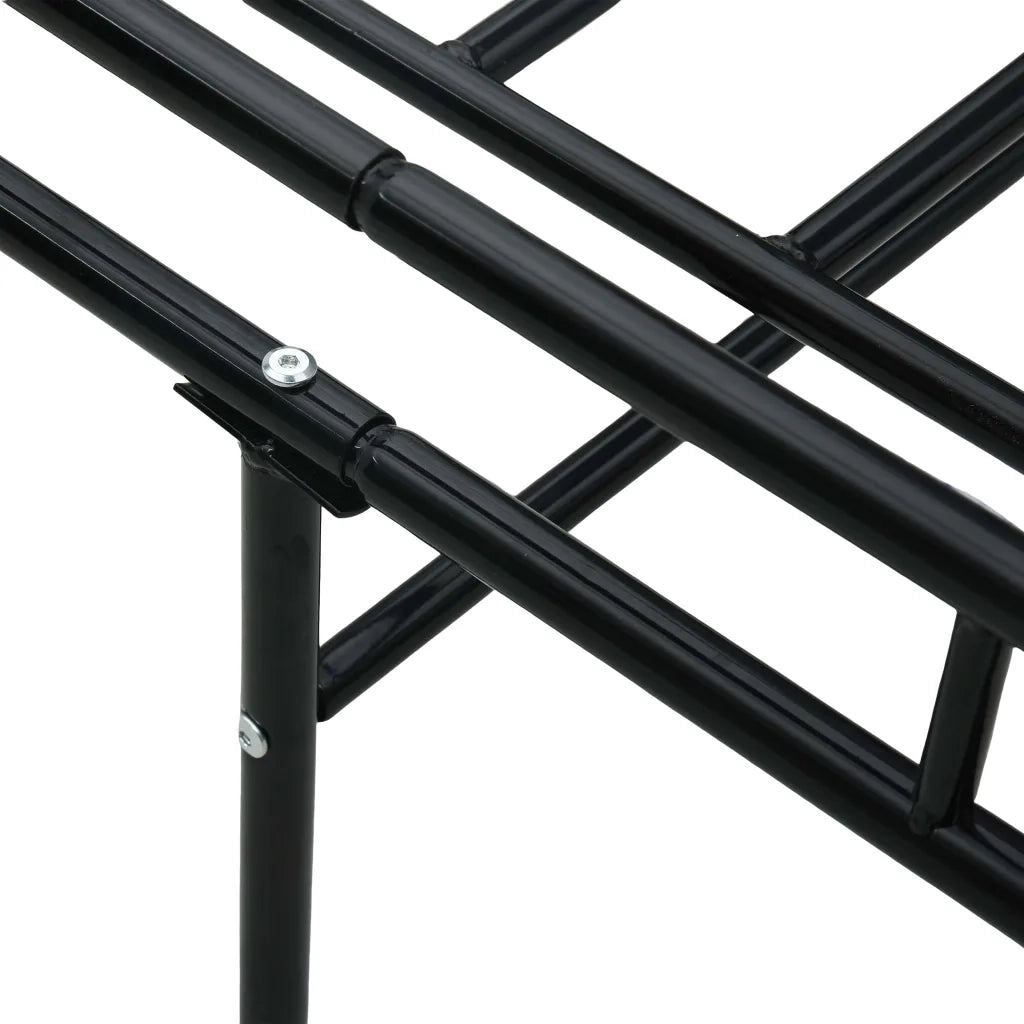 Telaio Divano Letto Nero in Metallo 90x200 cm