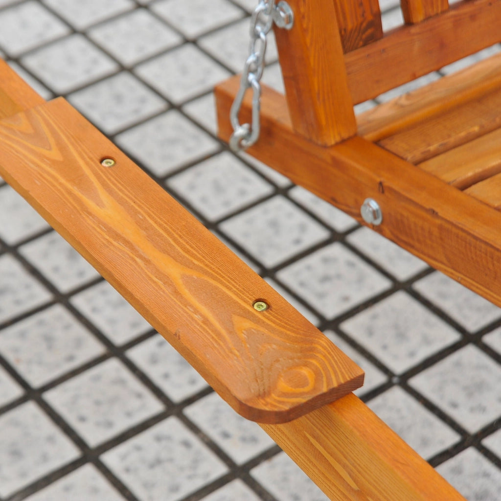Dondolo da Giardino 3 Posti in Legno con Baldacchino Swing Blu