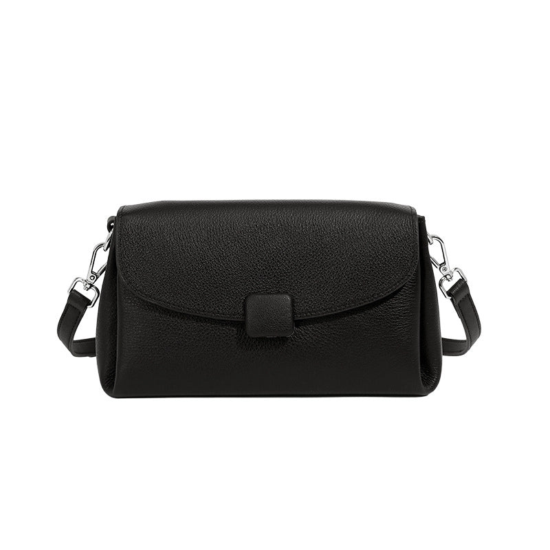 Borsa a mano grande da donna in vera pelle, colore nero, ideale per il tempo libero.