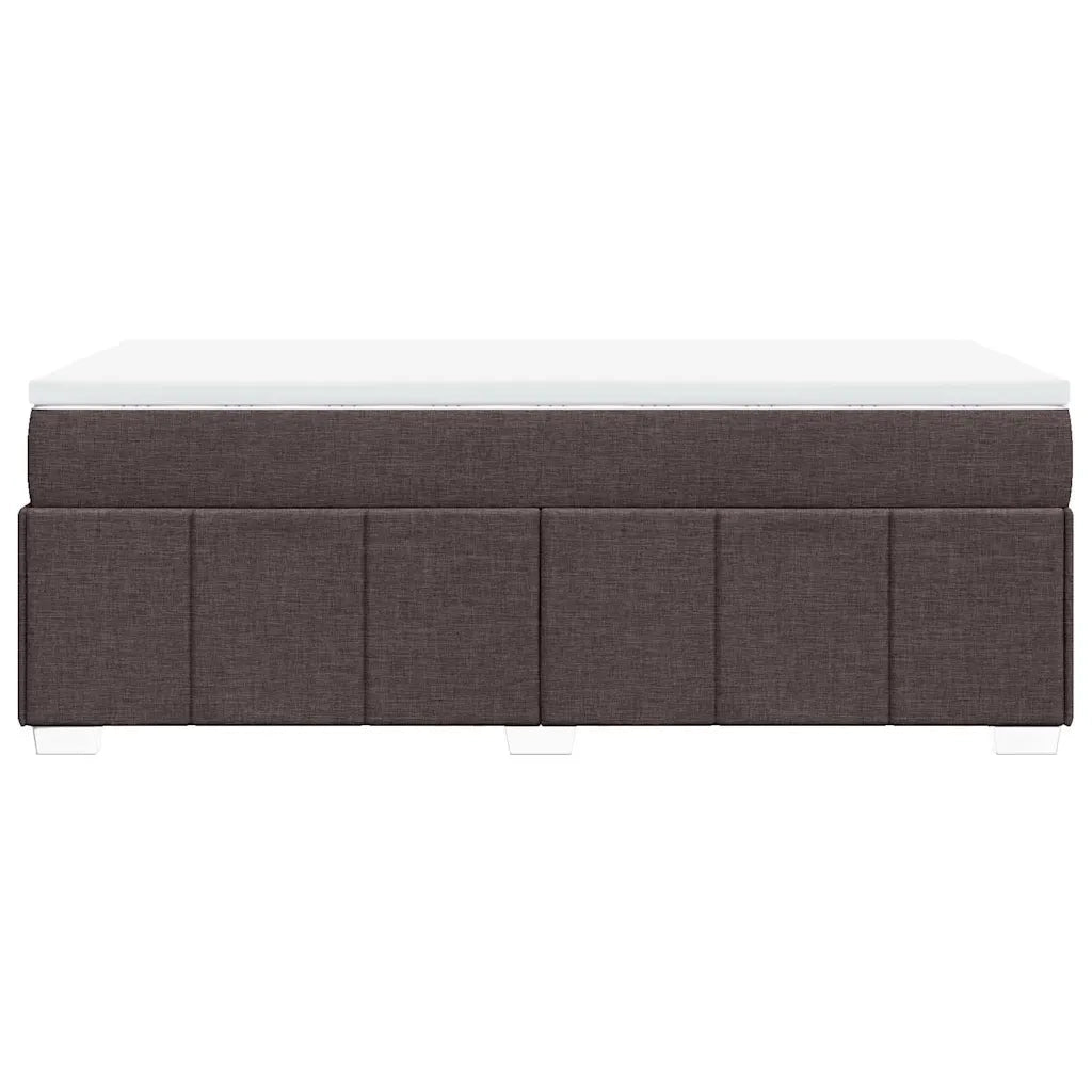 vidaXL Giroletto a Molle con Materasso Marrone Scuro 100x200cm Tessuto