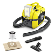 KARCHER Bidone aspiratutto solido liquidi a batteria WD 1 Battery - Potenza allacciata: 250 W - Capacità vano raccolta: 7 l - Materiale vano di raccolta: Plastica 