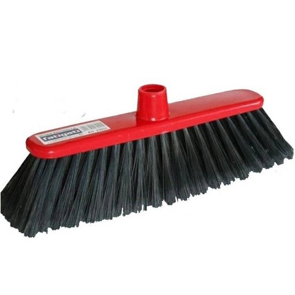 Trade Shop - Scopa Ricambio Colore Nero Per Pulizia Casa Pavimenti Interno Con Setole Medie -