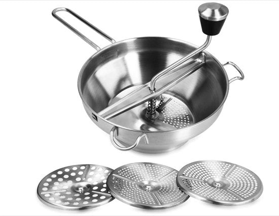 Apparecchio per passare con 3 accessori a setola - macchina per passare soia, salsa, purea e babyfood - 3 pezzi di accessori a setola - macchina per pressare