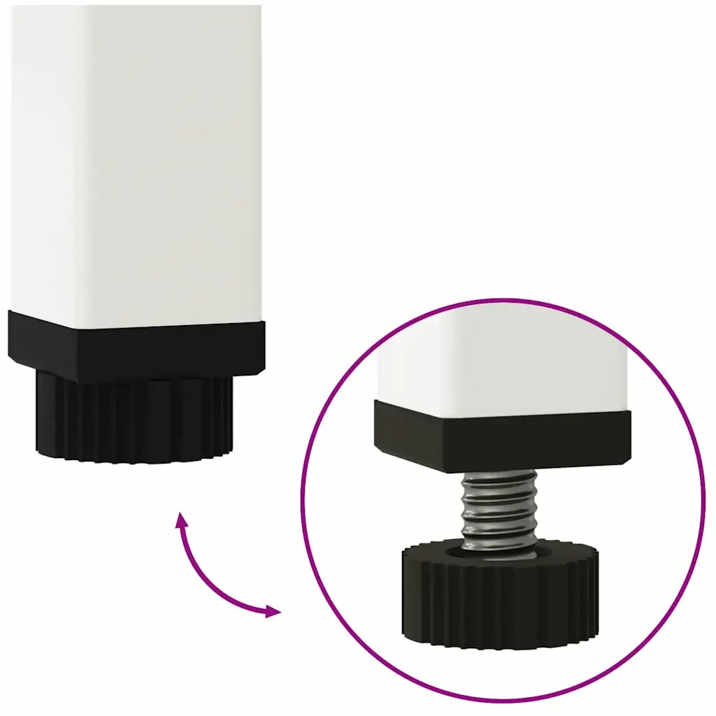 Vaso da giardino-Fioriera Esterno-Contenitore per Piante Rialzato Bianco 60 x 26 x 45 cm Acciaio