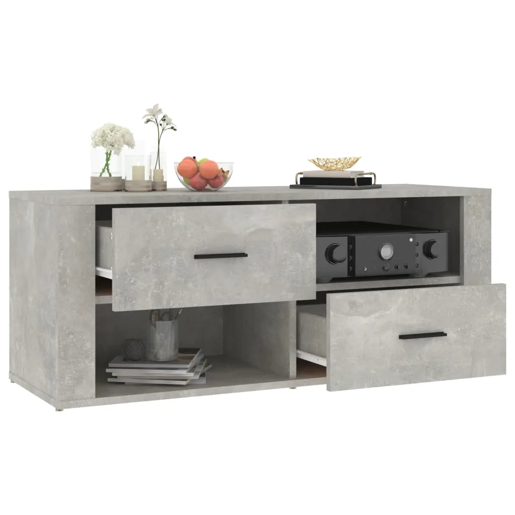 Mobile per TV Grigio Cemento 100x35x40 cm Legno Multistrato 823103